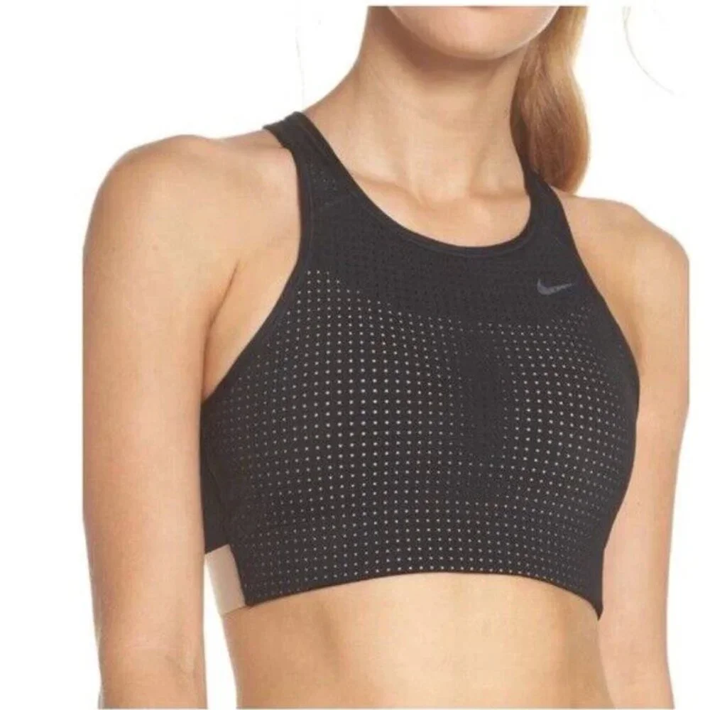 NIKE Classic Cross Back High-Neck Sports Bra with Dri-FIT Technology